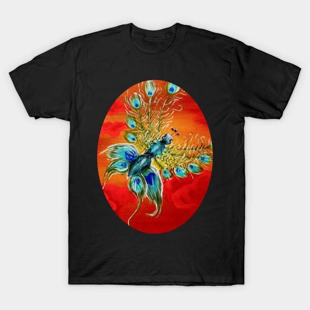 peacockbuttefly T-Shirt by Artelies202